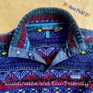 FA97 PATAGONIA Synchilla Snap T Fleece Tradewinds Aztec Blue M